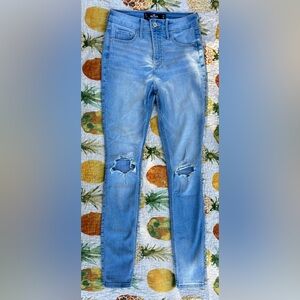Hollister women curvy high rise super skinny jeans size 1R/25W/28L